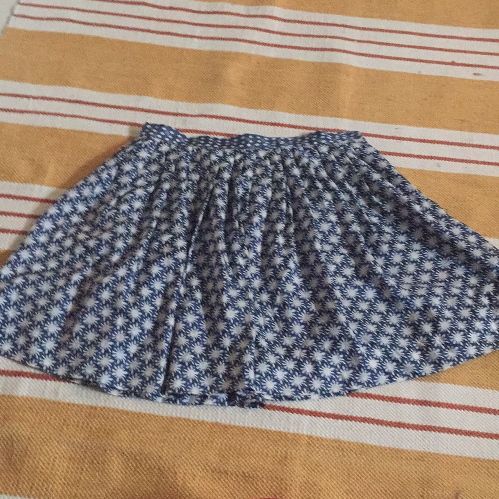 Silk geometric floral pattern circle skirt small